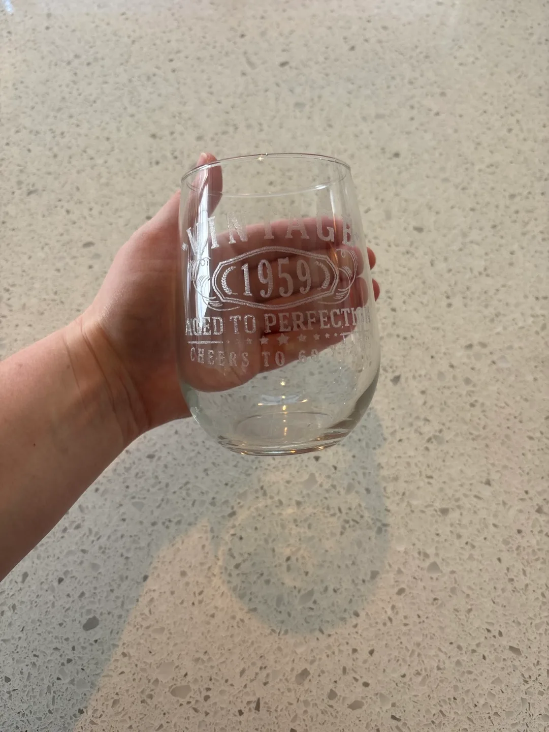 Wine Glass with etched saying thumbnail