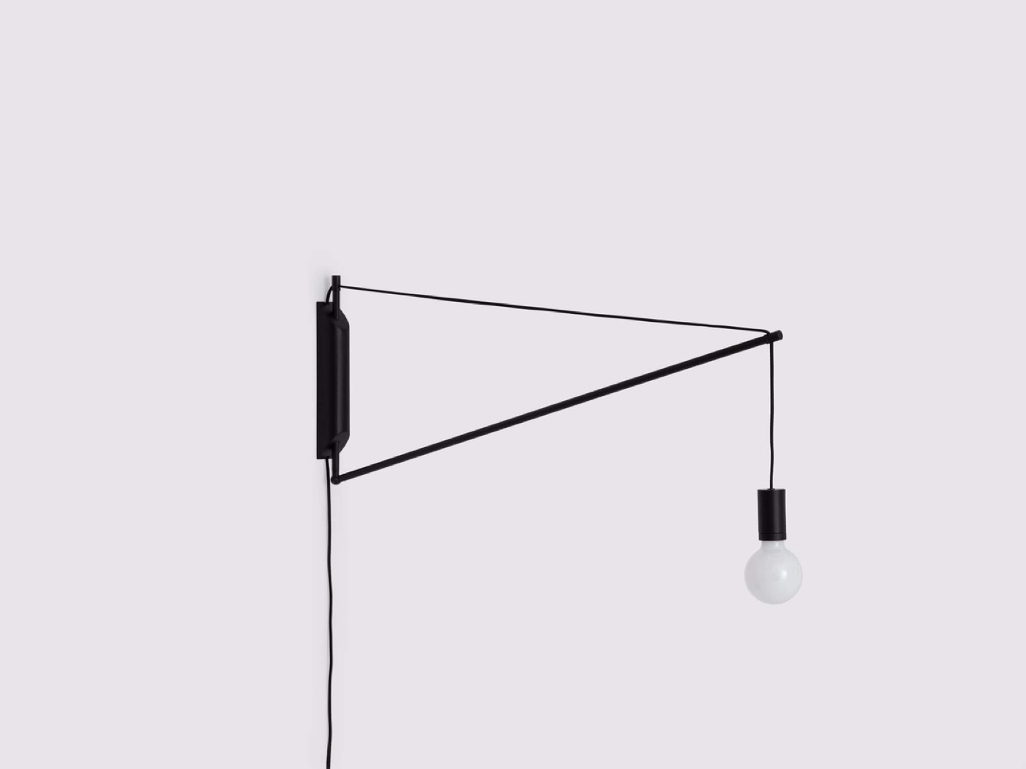 Swing arm wall lamp