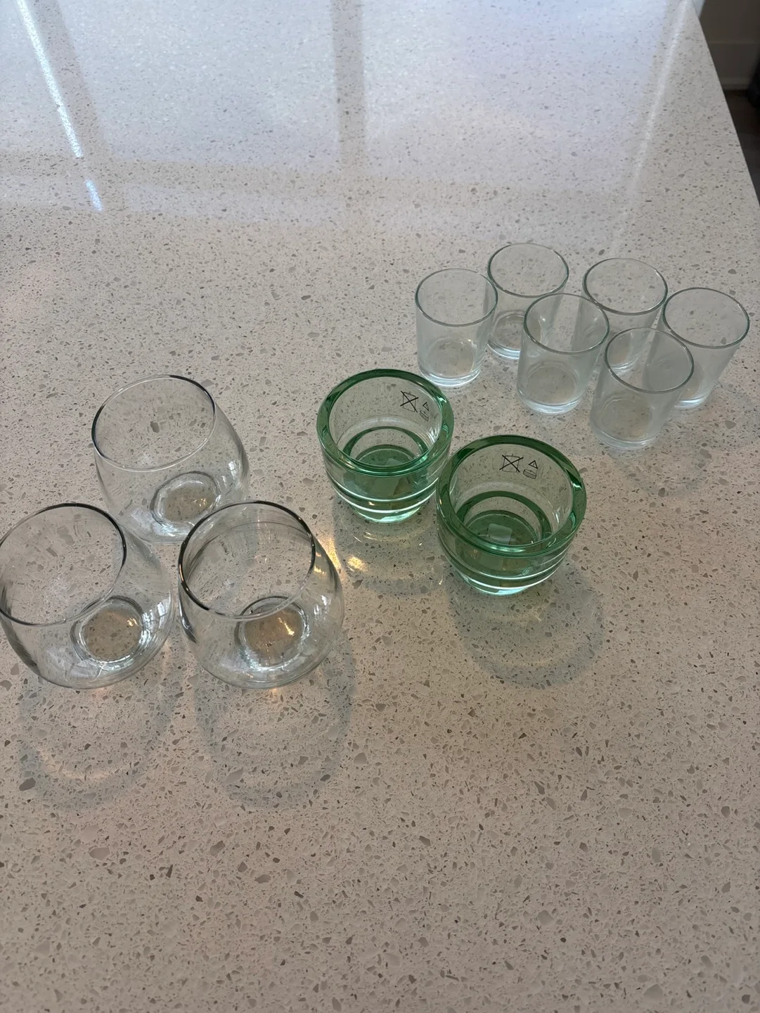 3 sets of glass votives thumbnail