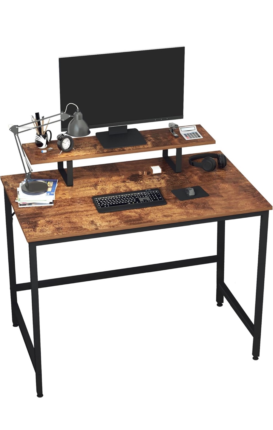 Computer Desk with Monitor Stand