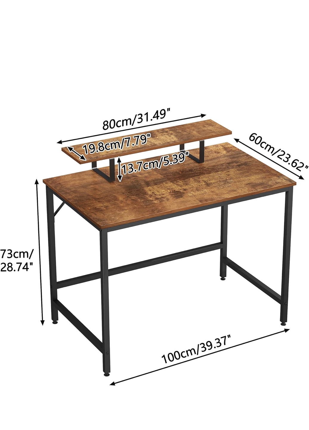 Computer Desk with Monitor Stand - photo 2