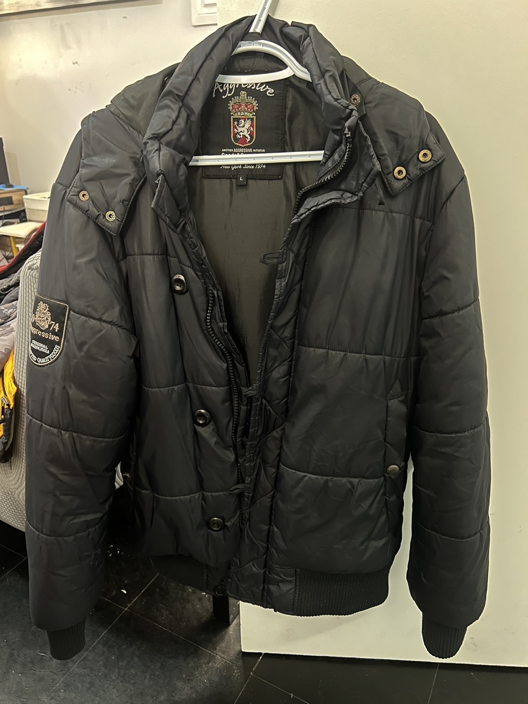 Aggressive Black Puffer Jacket
