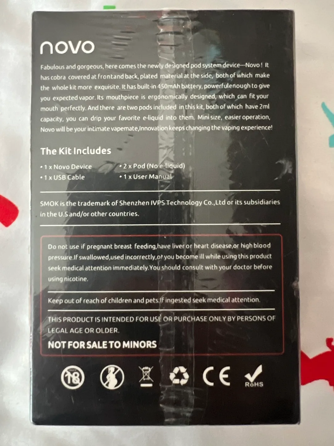 SMOK Novo Vape Kit - Prism Chrome and Royal Blue Cobra image indicator(2)