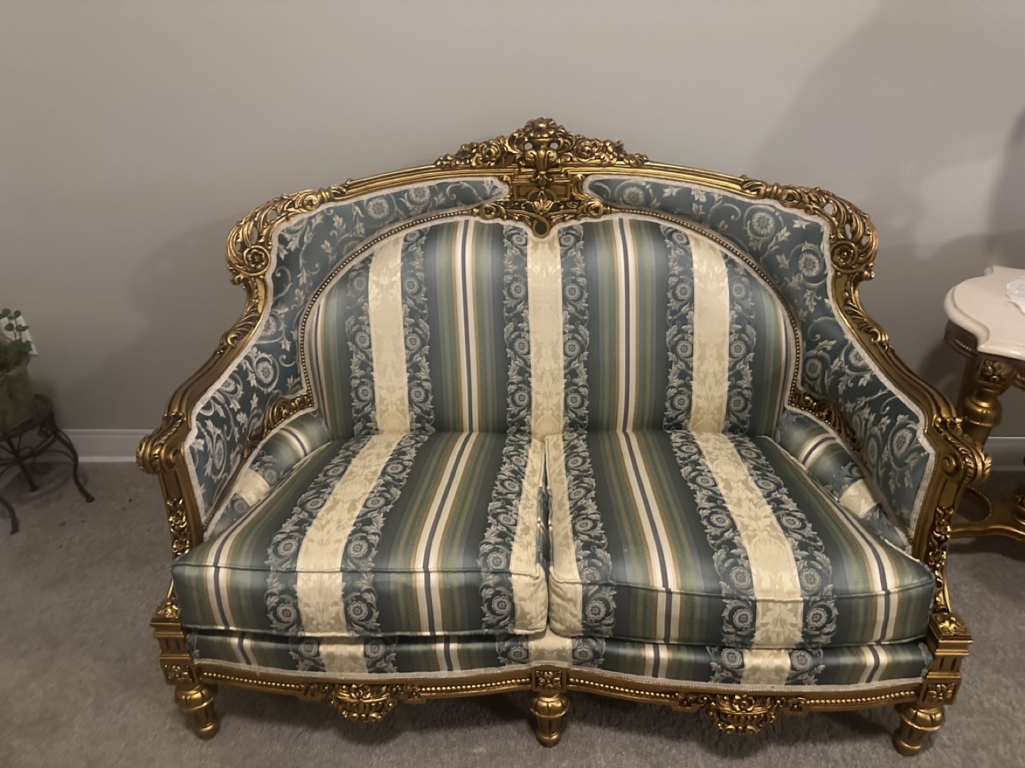 Gold Frame Sofa and Chairs Set - photo 2