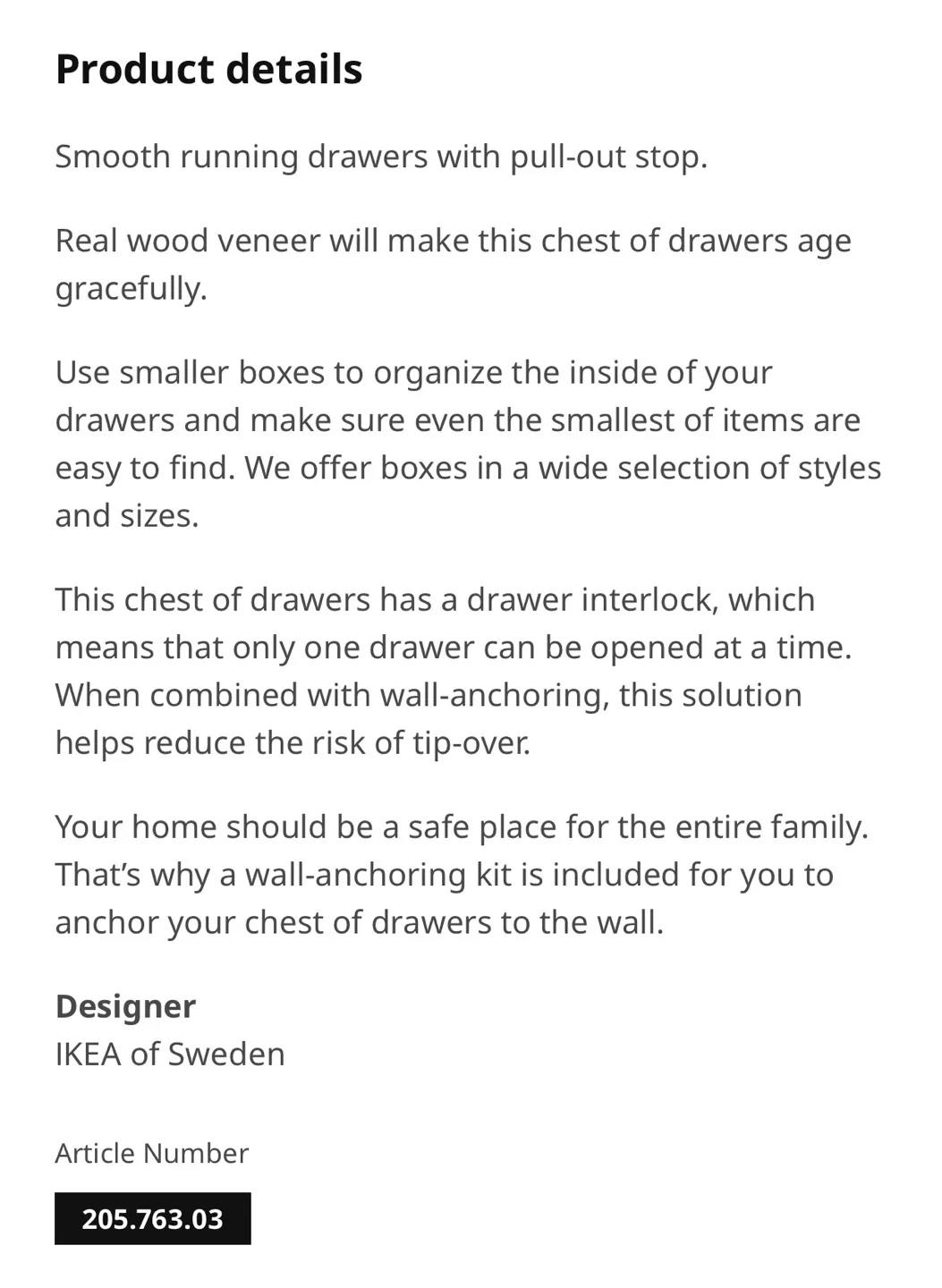 IKEA MALM 3-Drawer Dresser image indicator(2)