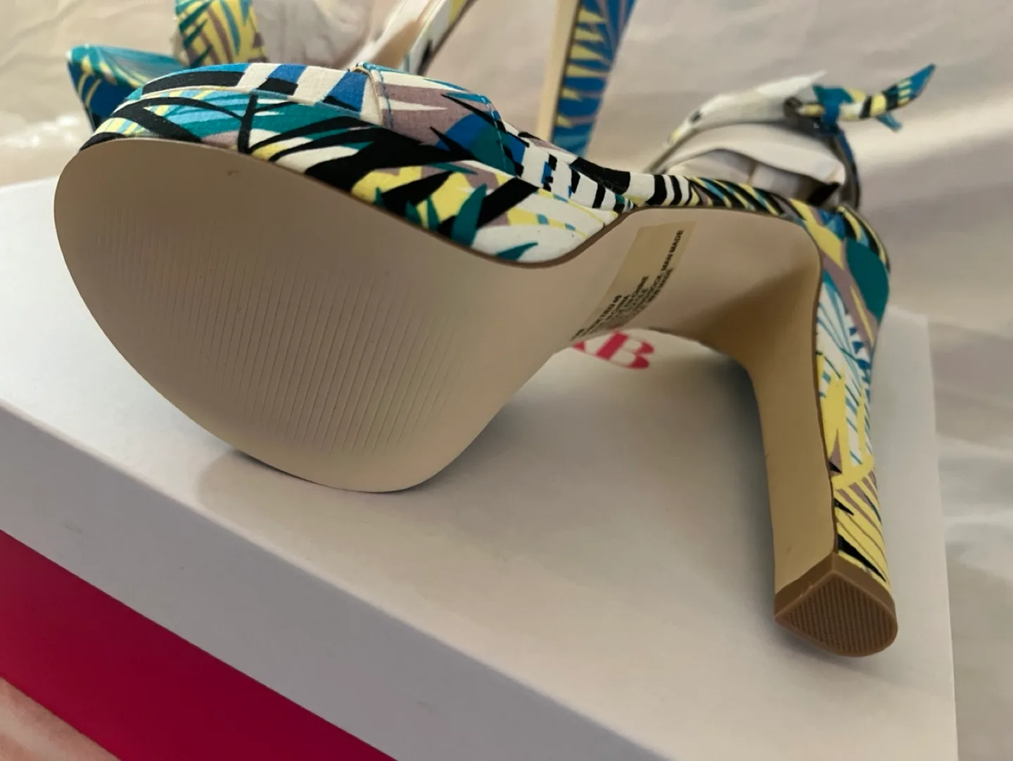 JustFab Women's Floral High Heel Sandals image indicator(4)