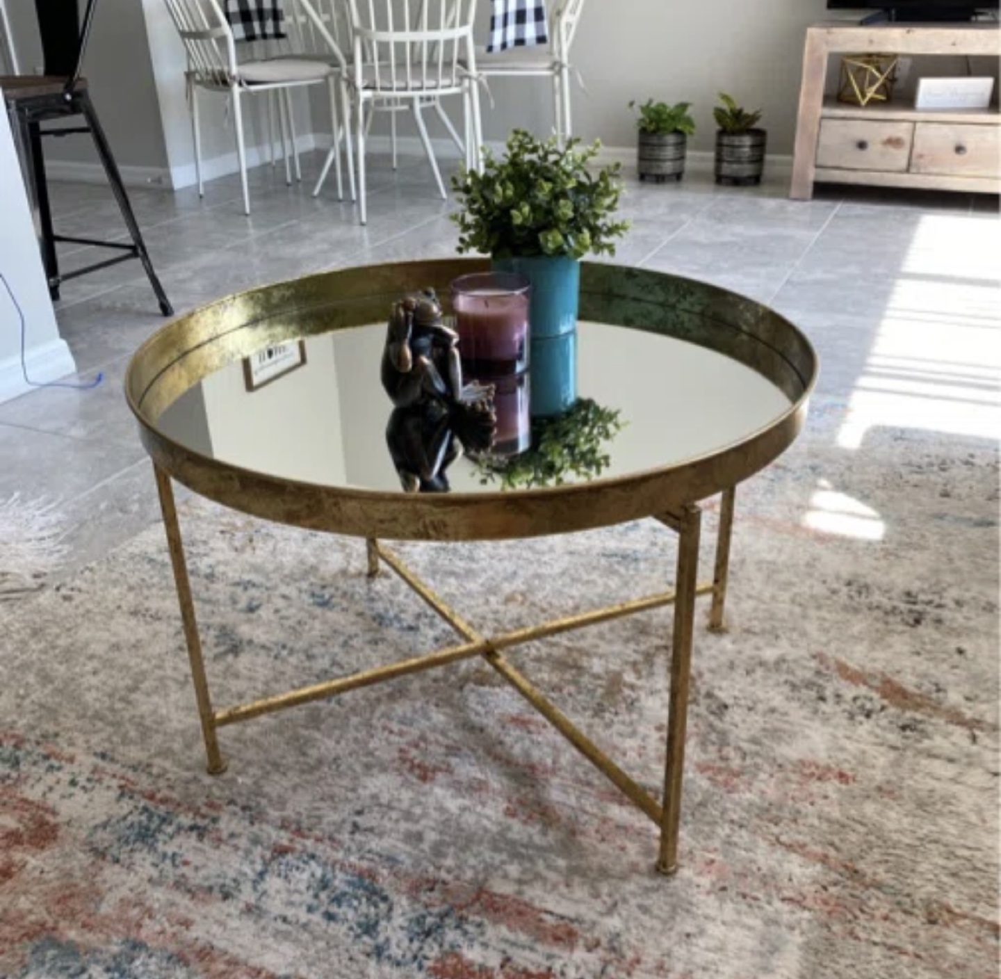 Wayfair Brand New Round Glass Coffee Table