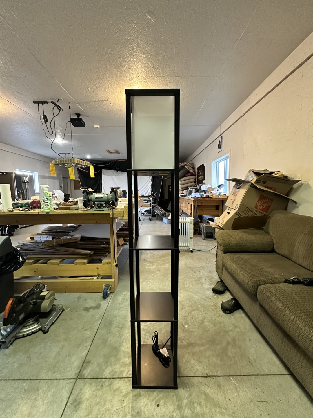 Floor Lamp with Shelves