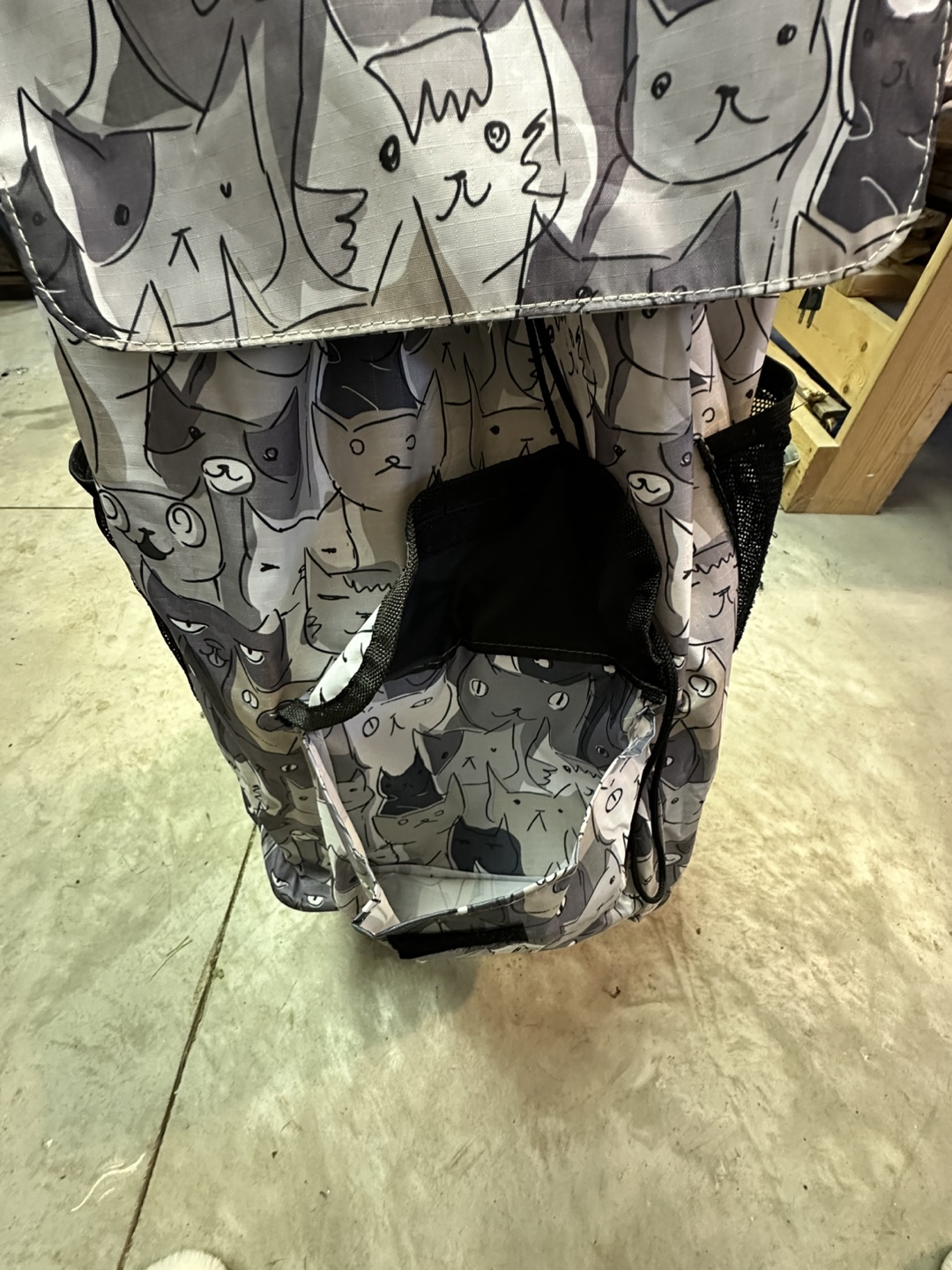 Rolling Shopping Trolley with Cat Pattern - photo 5