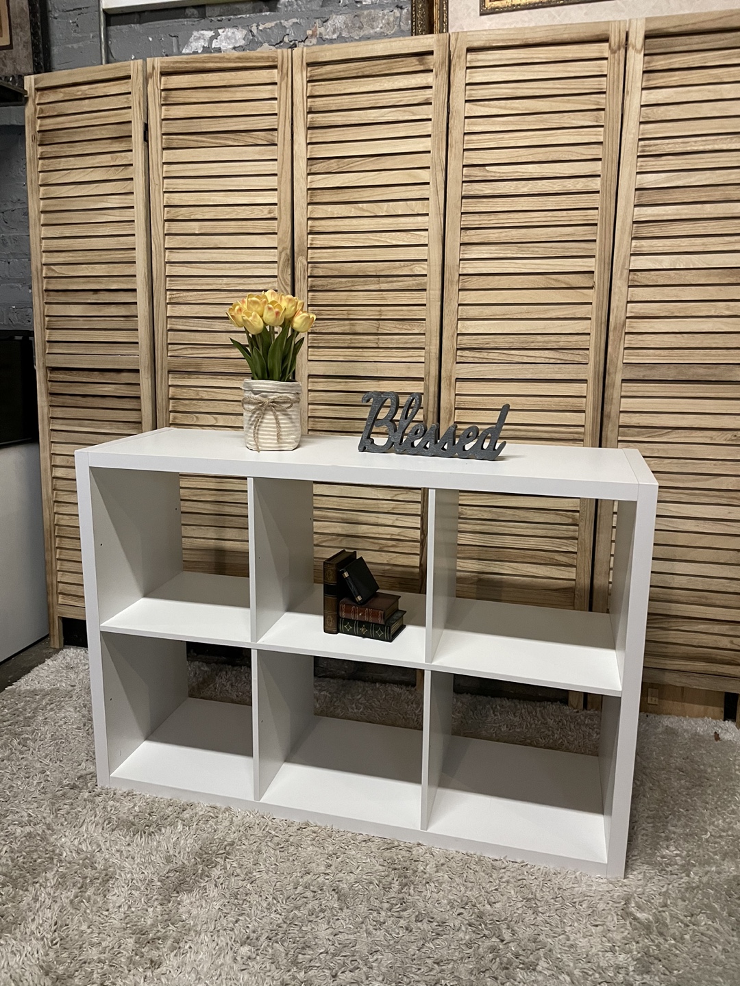 White 6 Cube Organizer Shelf - photo 2
