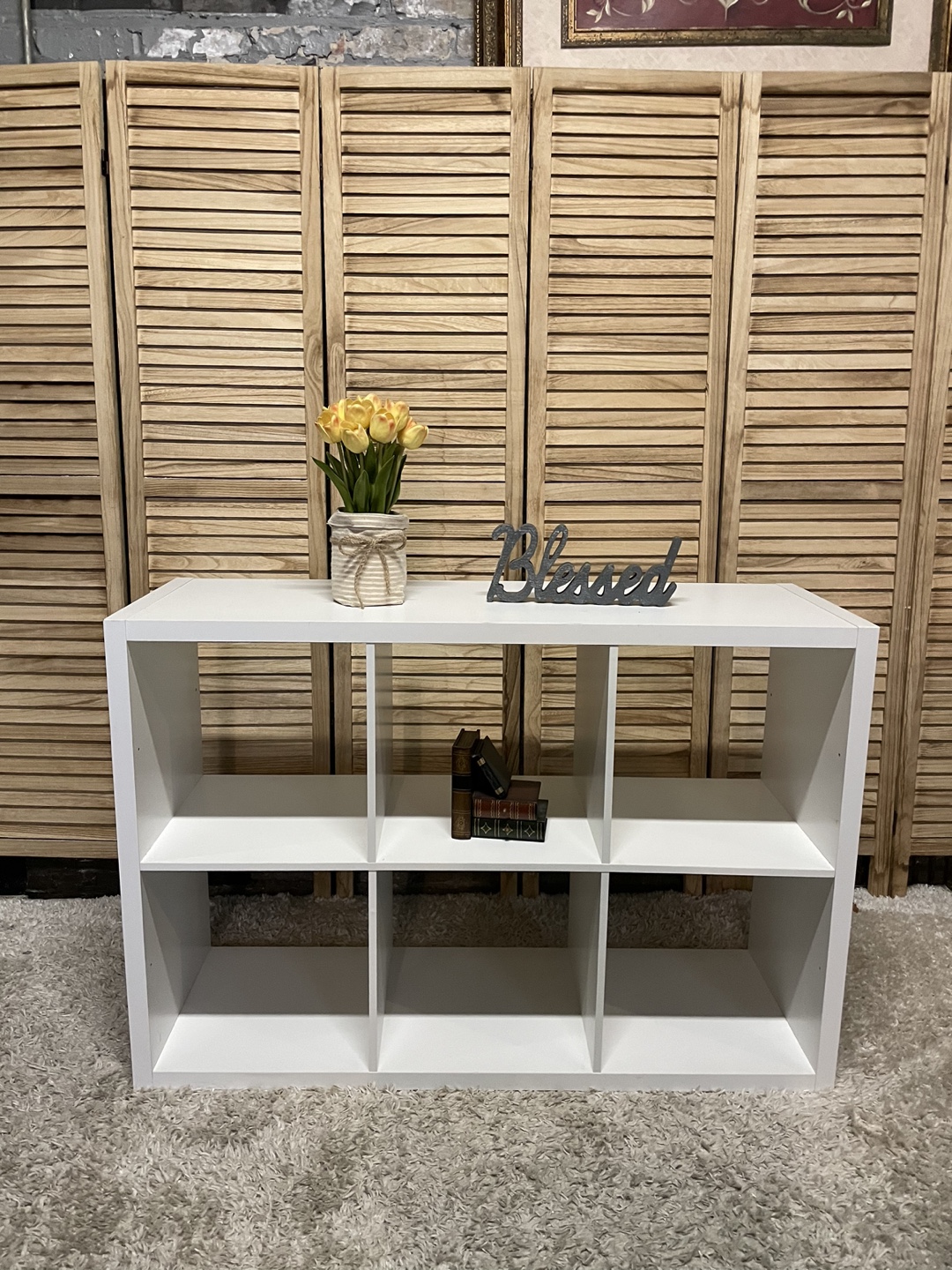 White 6 Cube Organizer Shelf