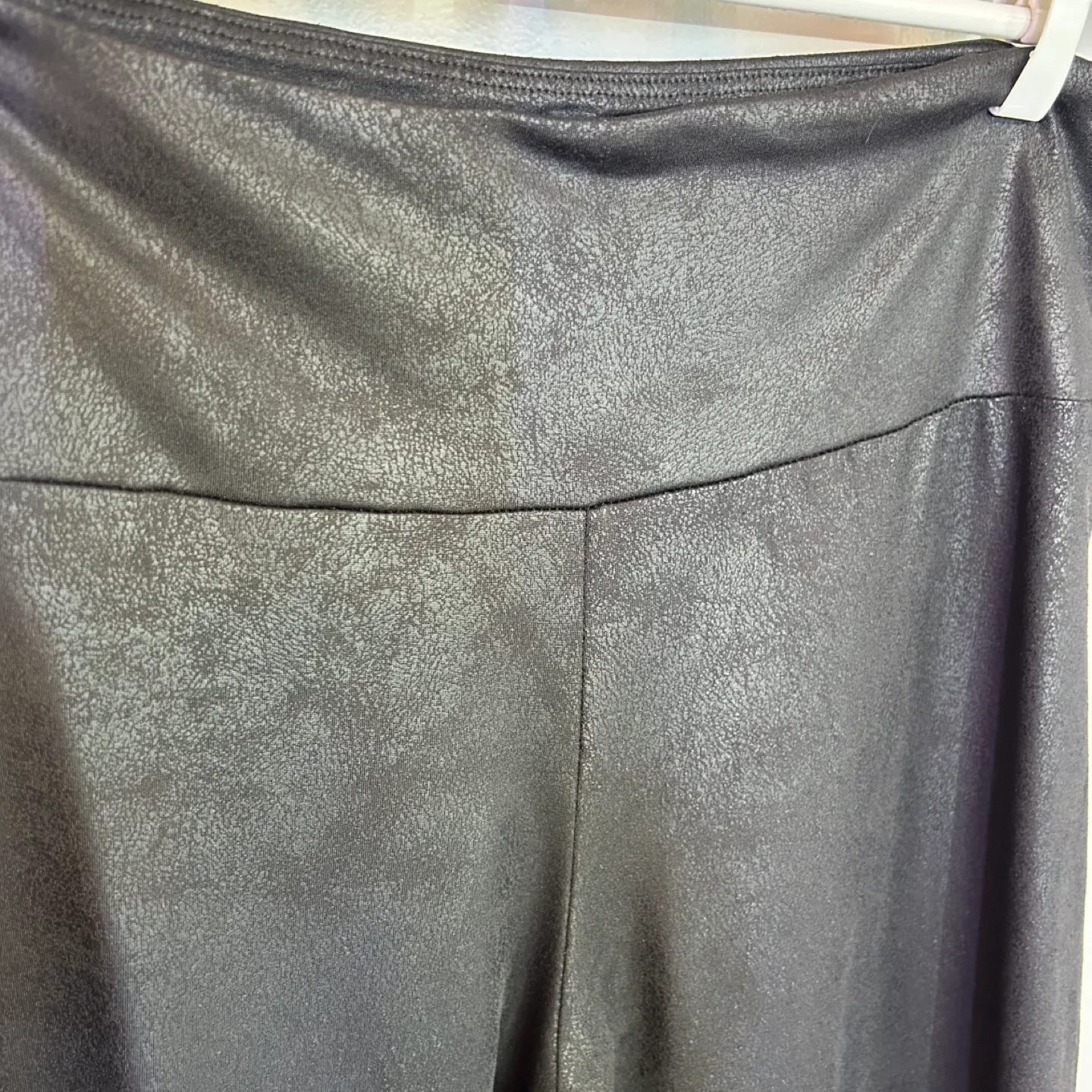 Lily Morgan Coated Faux Leather Leggings Womens Size L image indicator(2)