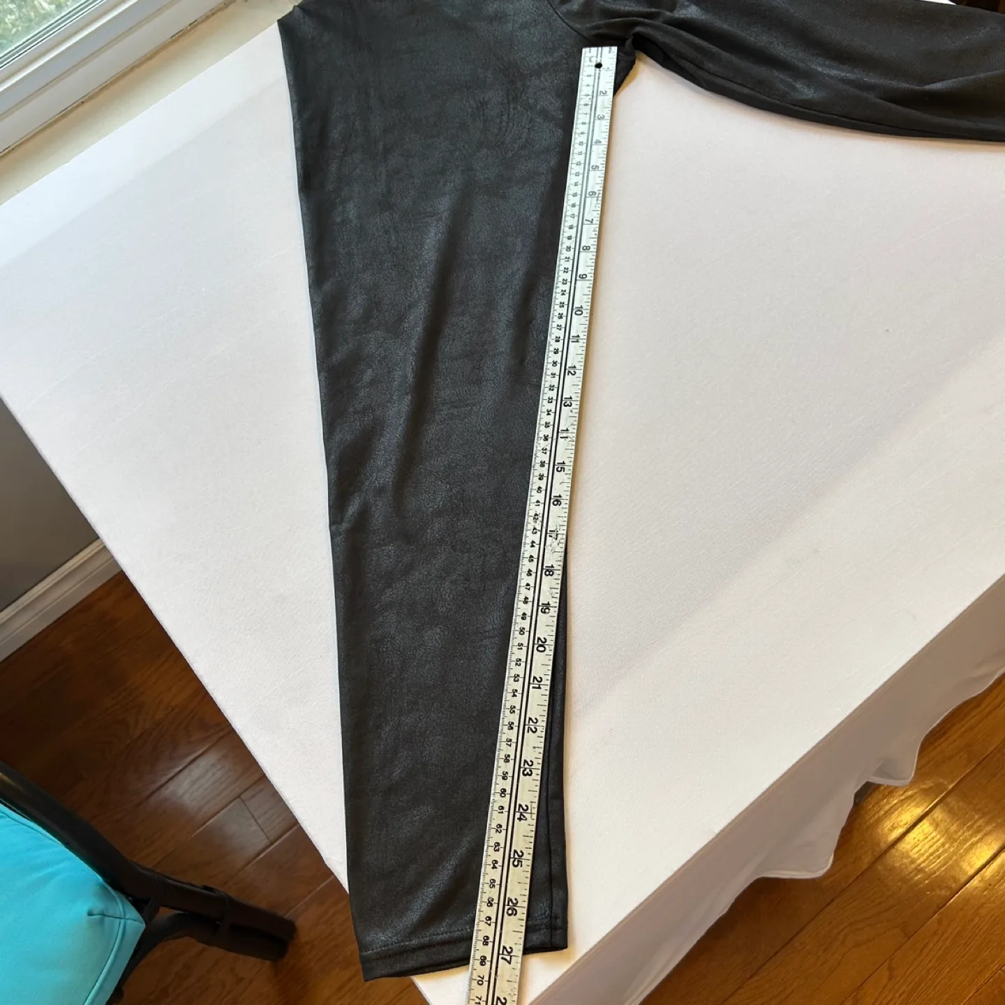 Lily Morgan Coated Faux Leather Leggings Womens Size L image indicator(9)