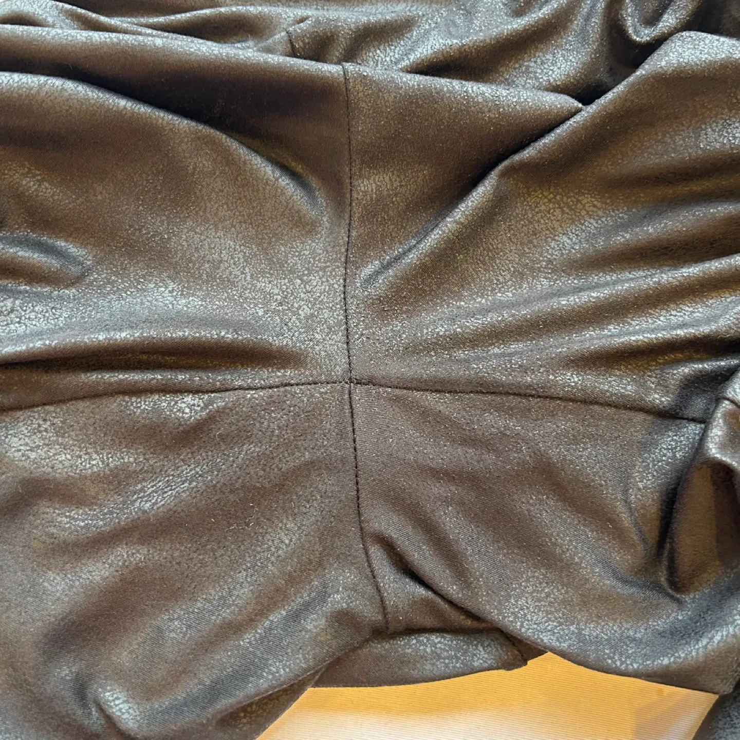 Lily Morgan Coated Faux Leather Leggings Womens Size L image indicator(10)