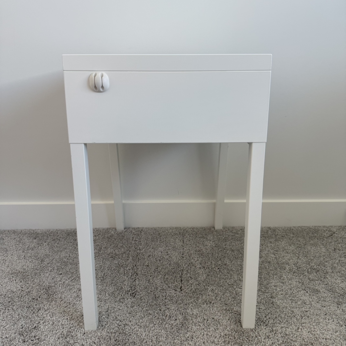 IKEA *discontinued* white bedside table - photo 2