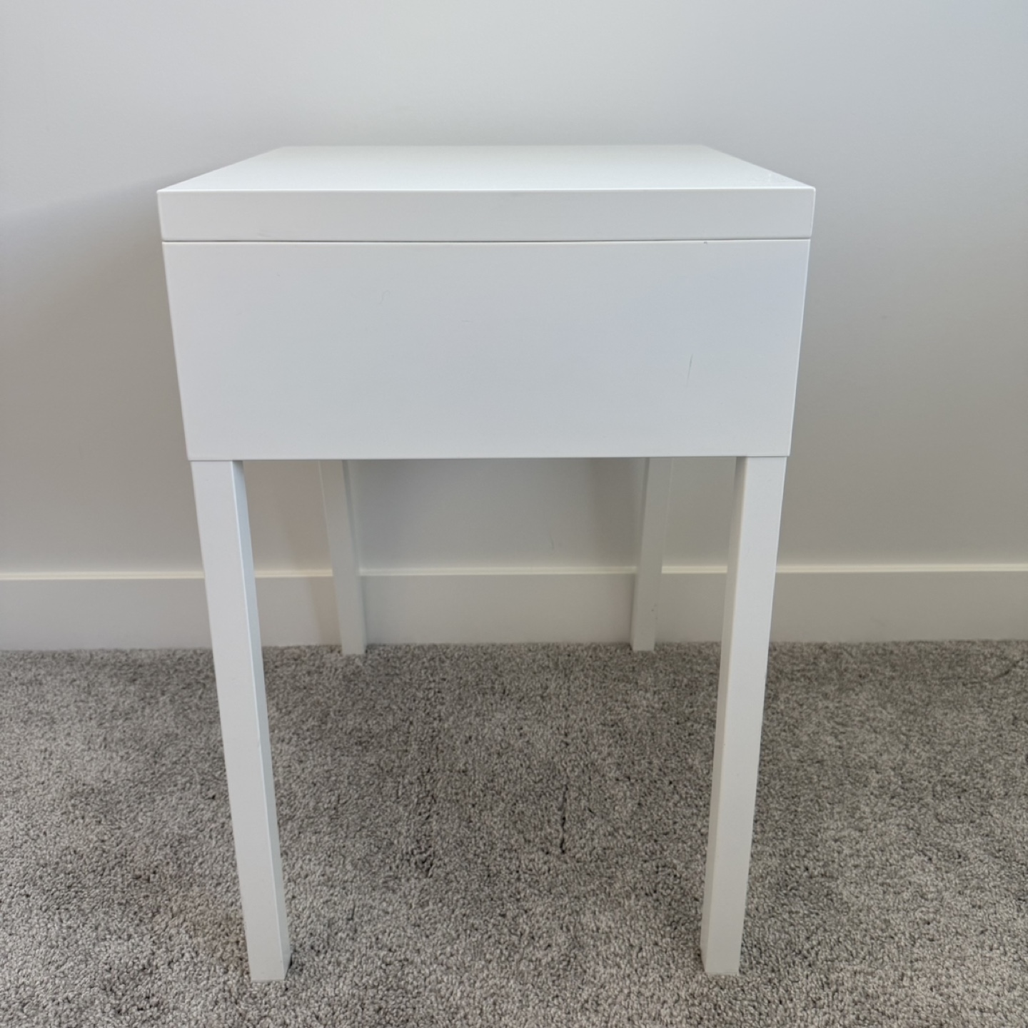 IKEA *discontinued* white bedside table - photo 4