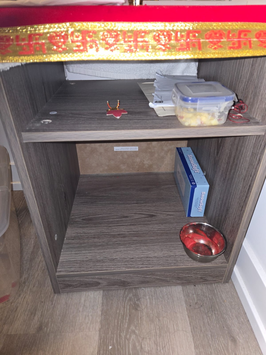 Nightstand with shelf