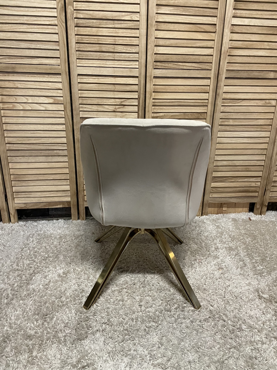 Velvet Swivel Accent Chair with Gold Legs - photo 4