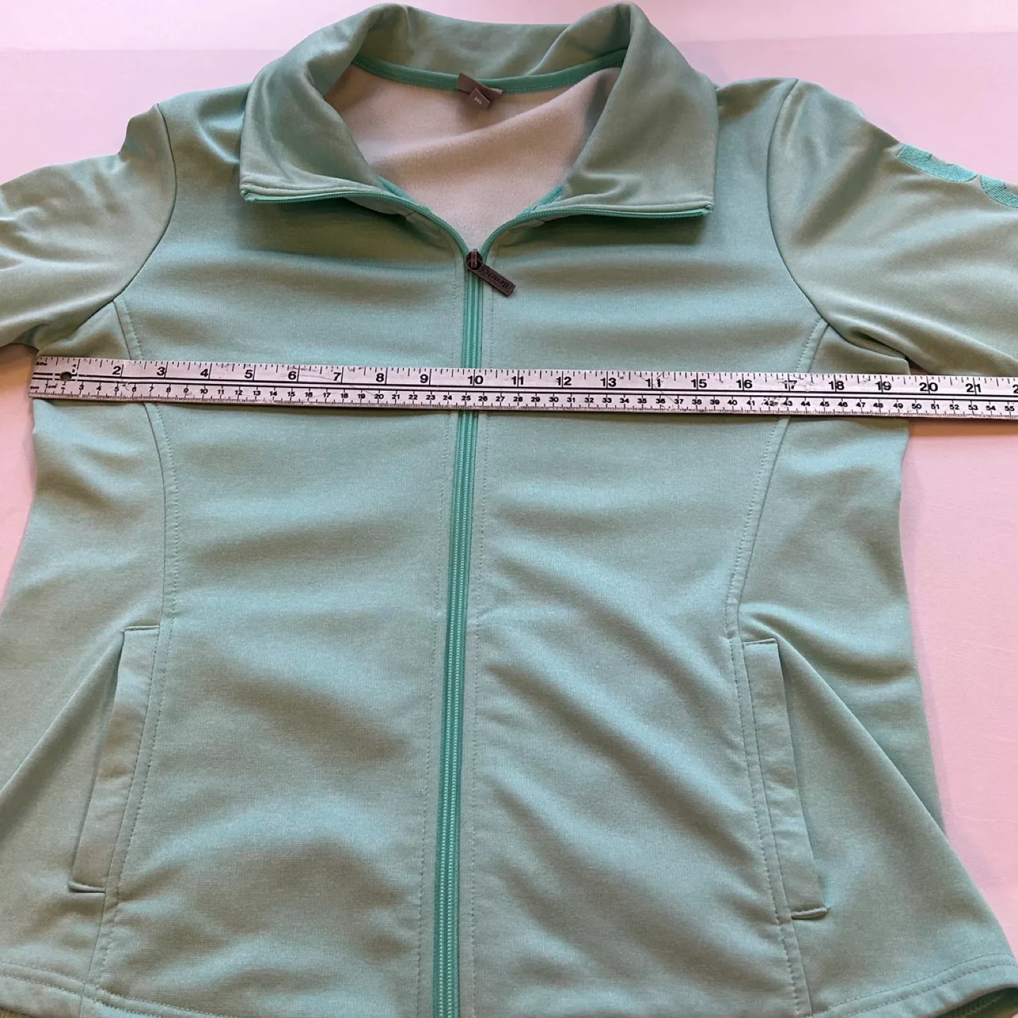 Bench Mint Green Fitted Zip Up Lightweight Jacket Size XL image indicator(8)