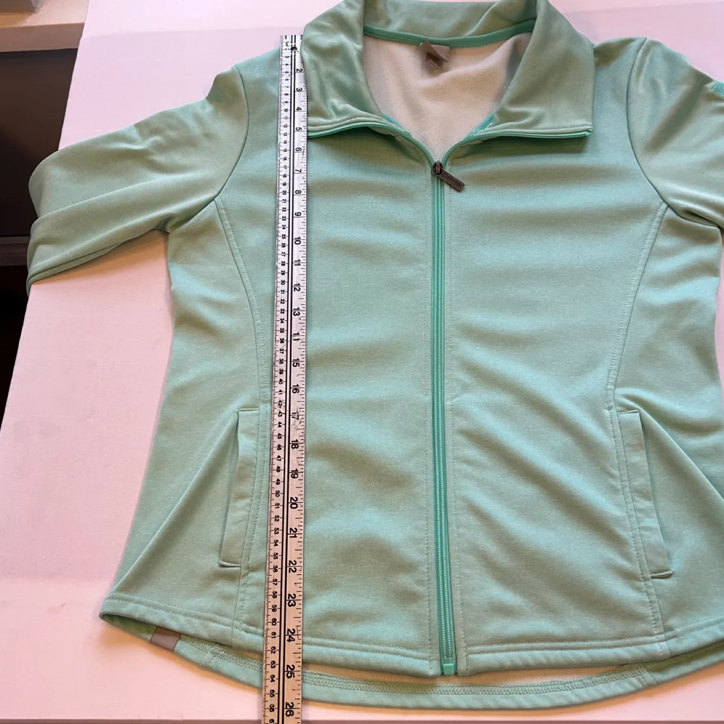 Bench Mint Green Fitted Zip Up Lightweight Jacket Size XL image indicator(9)