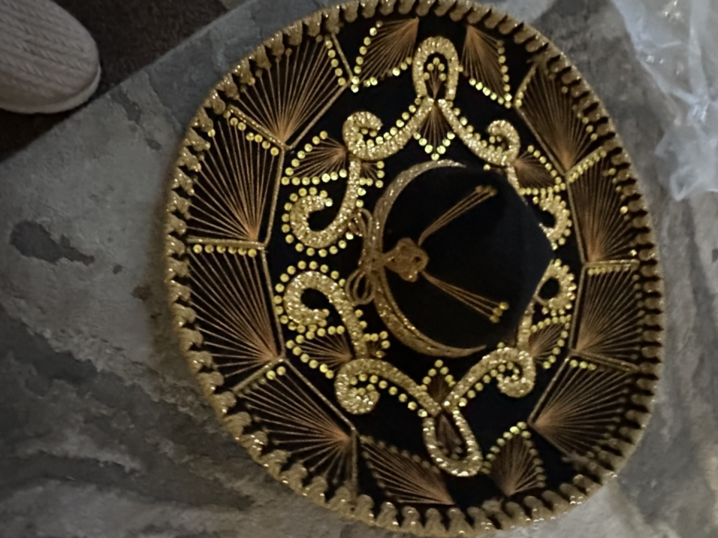 Black Sombrero with Gold Sequins - photo 4