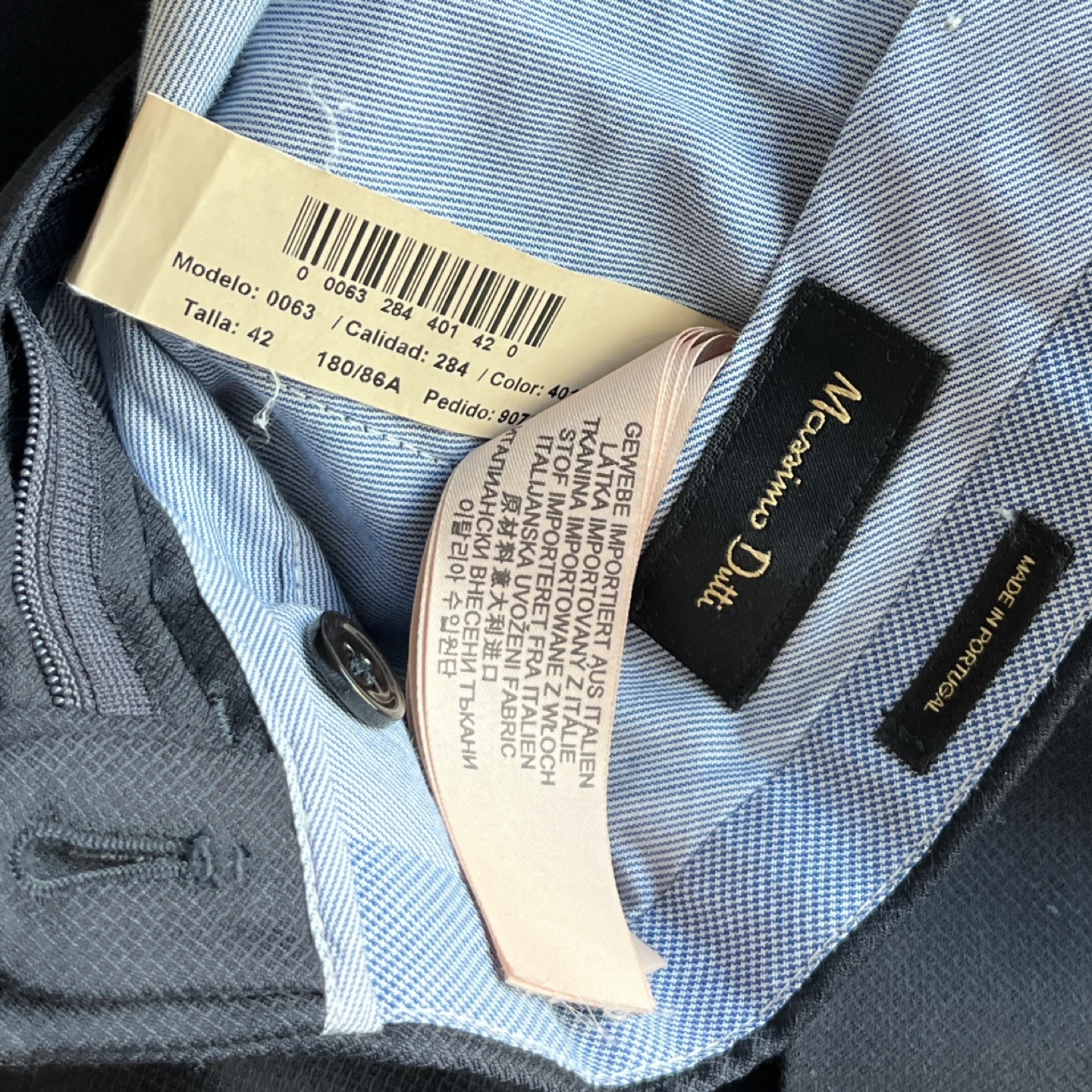 Massimo Dutti Dark Navy Suit Jacket and Pants - photo 3