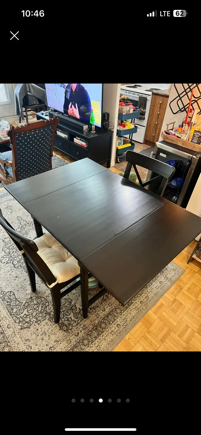 (Moving Sales) IKEA Dining table and Chairs - Extendable image indicator(3)