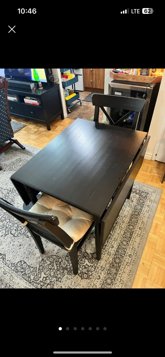 (Moving Sales) IKEA Dining table and Chairs - Extendable image indicator(6)