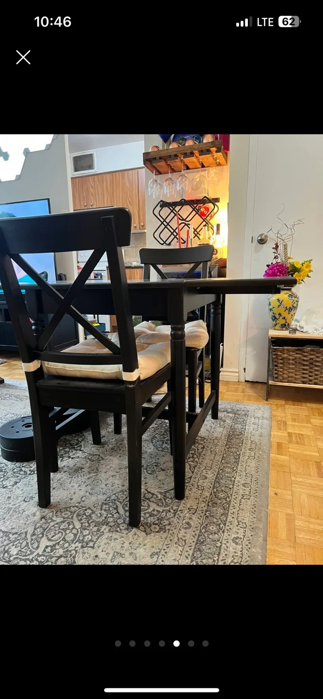 (Moving Sales) IKEA Dining table and Chairs - Extendable image indicator(4)