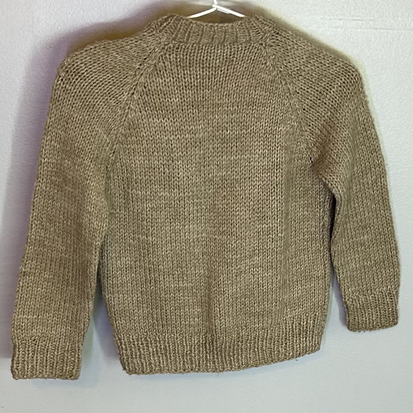 Vintage 1982 Handmade Knit Kids Button Up Cardigan Size 3T - photo 4