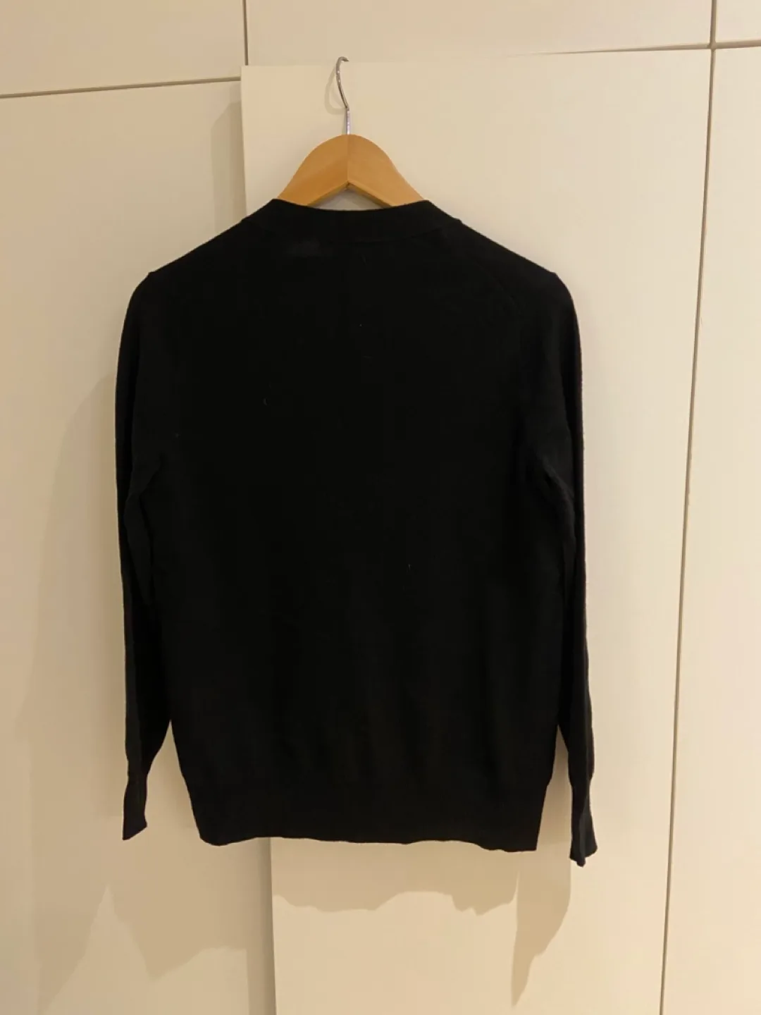 J.Crew Black Leather Trim Cardigan image indicator(4)