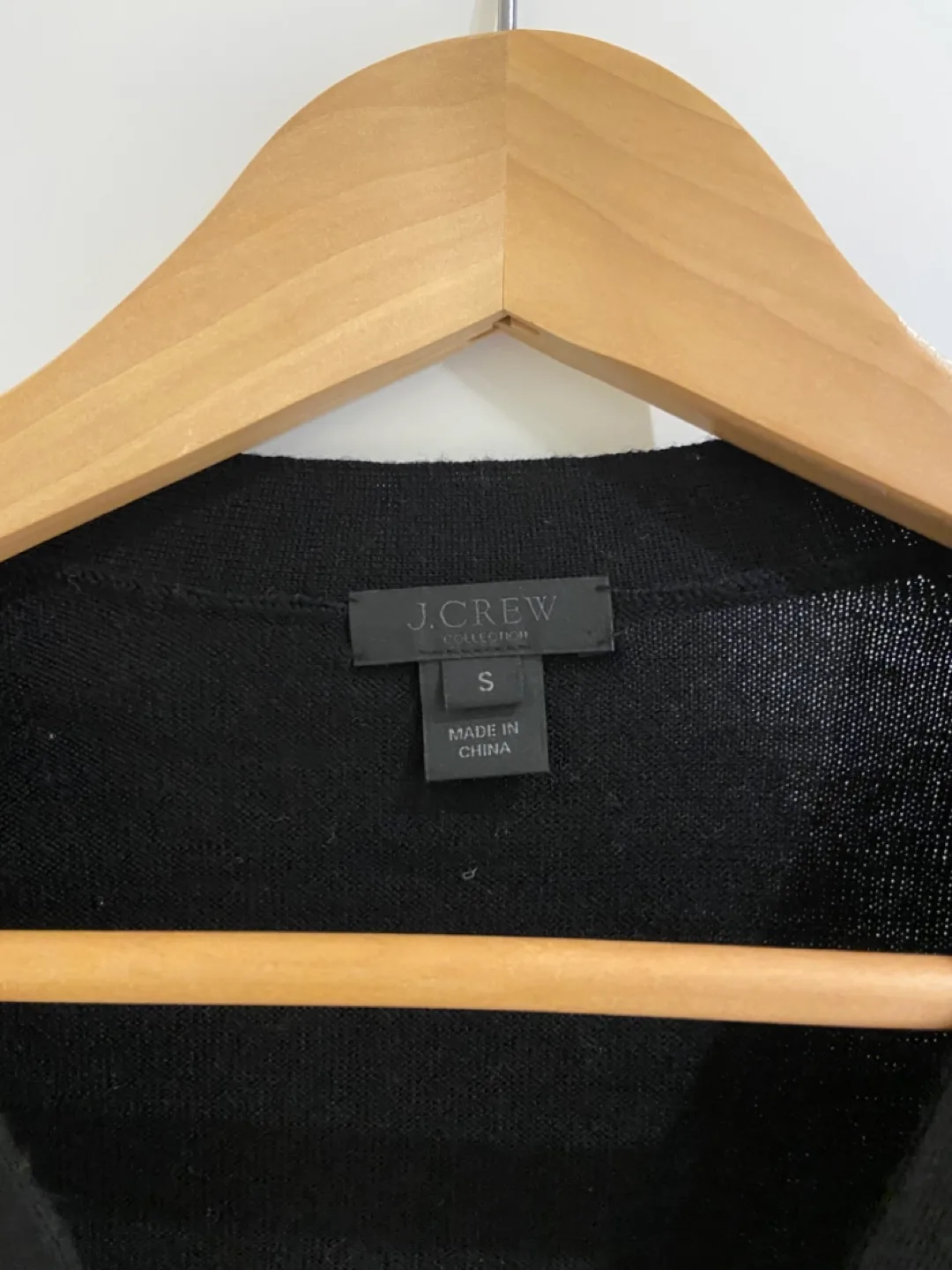 J.Crew Black Leather Trim Cardigan image indicator(3)