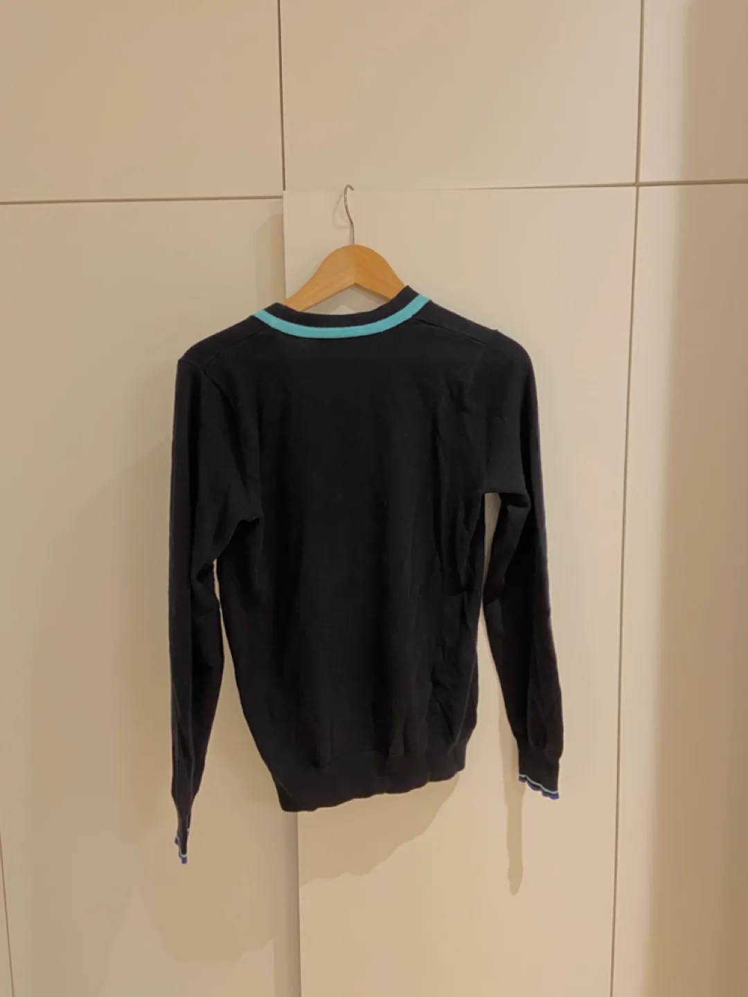 Fred Perry Black Cardigan with Blue and Teal Trim image indicator(3)