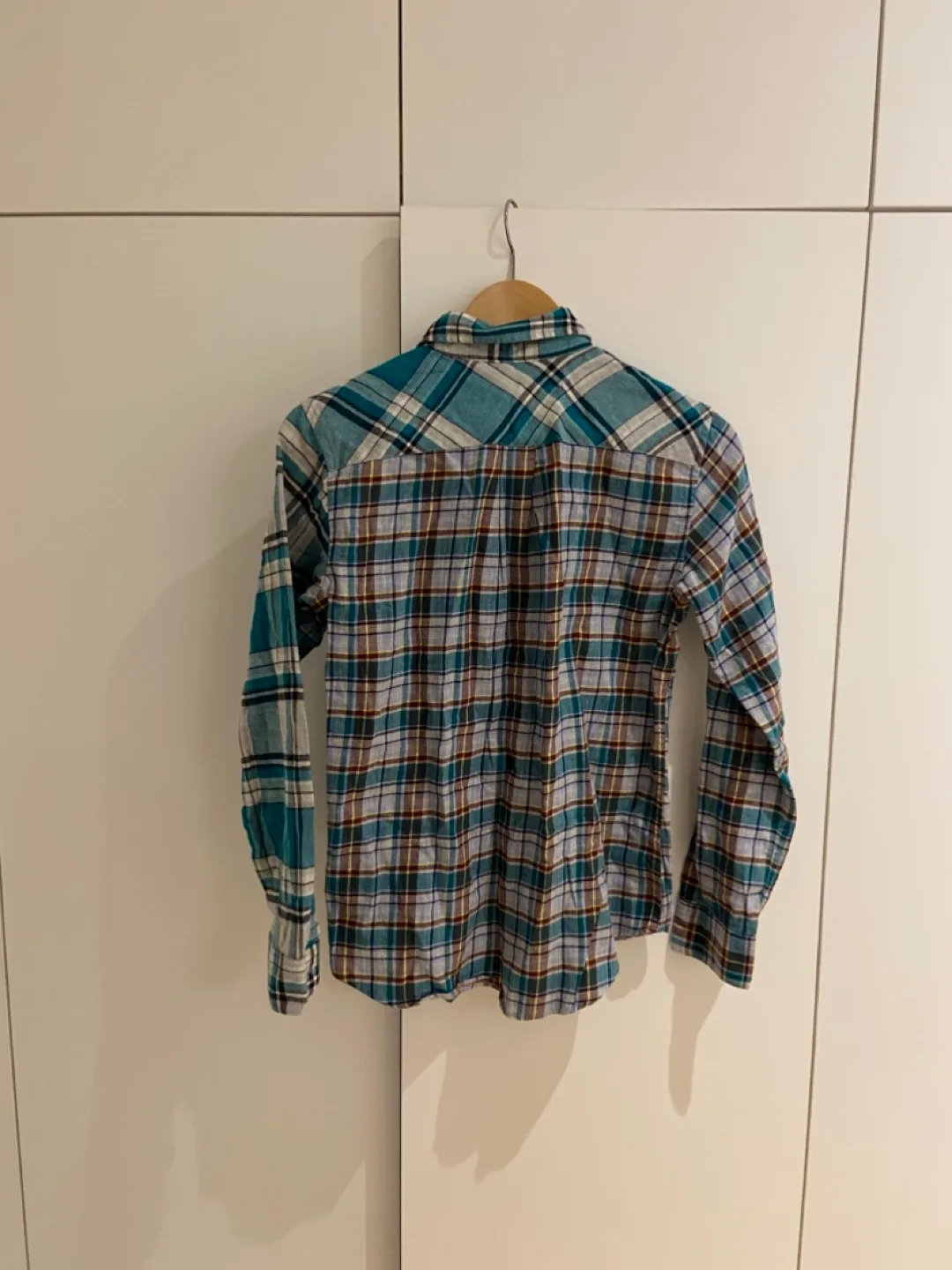 Uniqlo Blue/Teal Plaid Button Up Shirt image indicator(2)