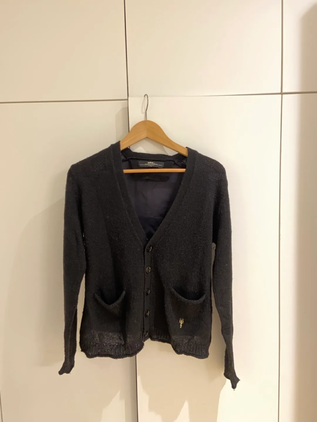 Navy Blue Cardigan with Vest Back thumbnail