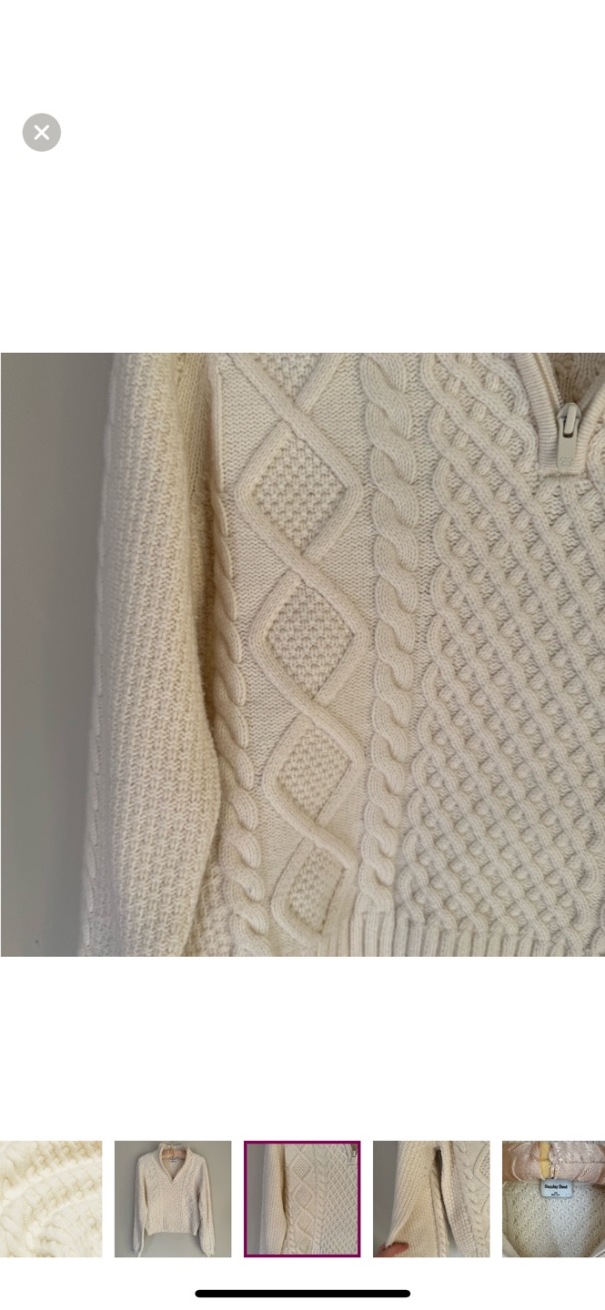 Sunday Best Cream Cable Knit Boreal Sweater - photo 5