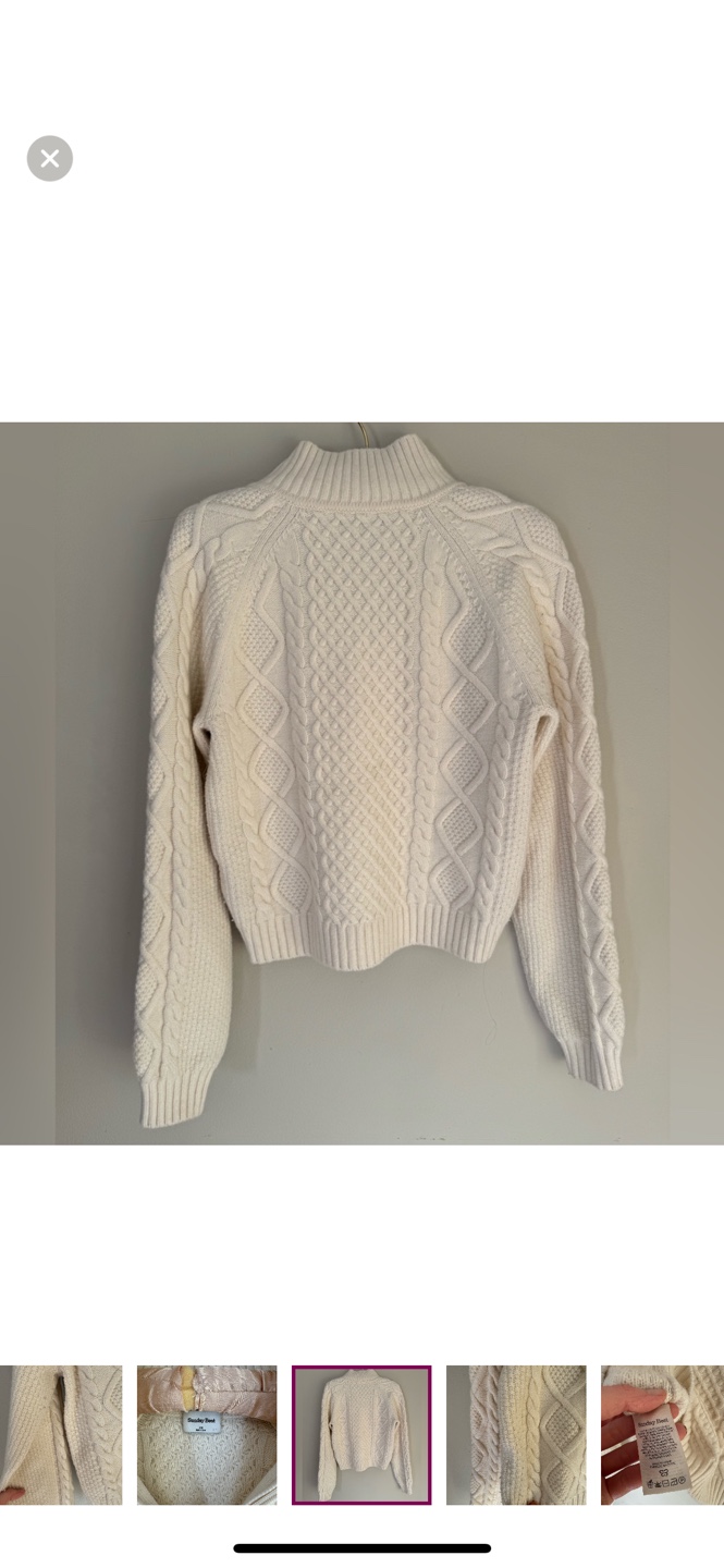 Sunday Best Cream Cable Knit Boreal Sweater - photo 3