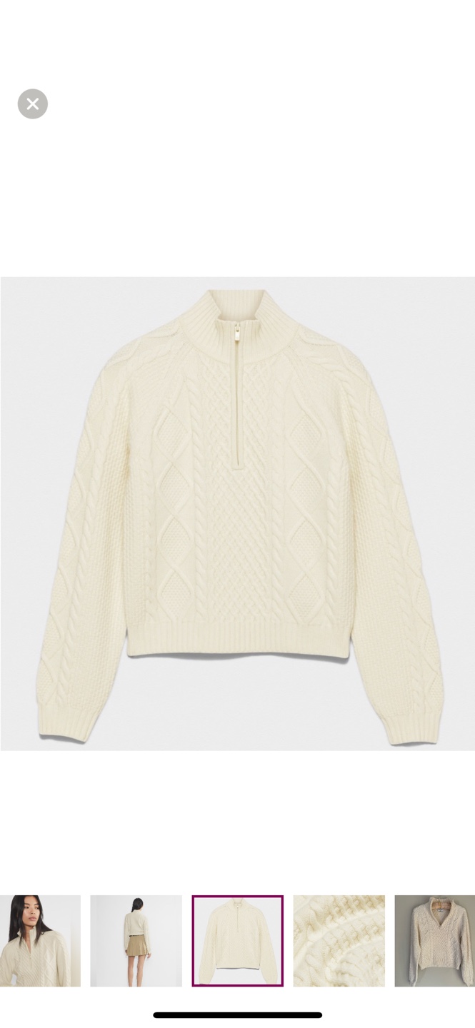 Sunday Best Cream Cable Knit Boreal Sweater