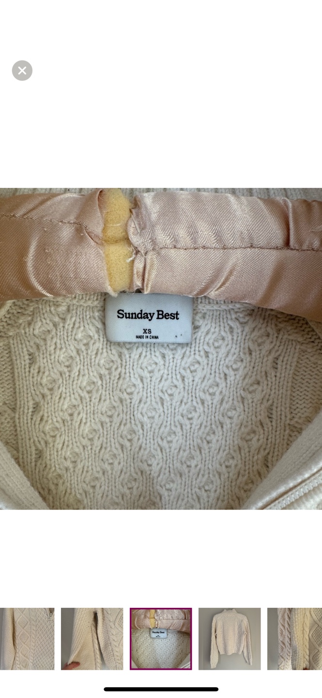Sunday Best Cream Cable Knit Boreal Sweater - photo 4