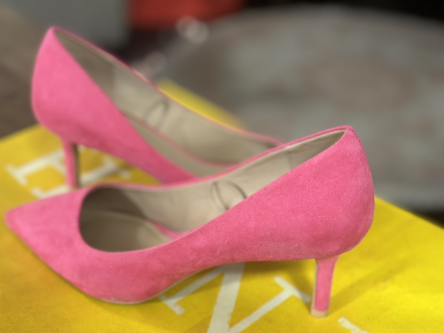 Pink Suede Heels