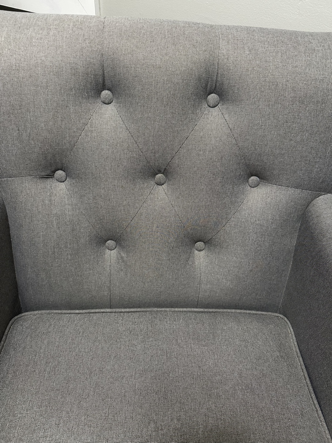 Grey Upholstered Rocking Chair