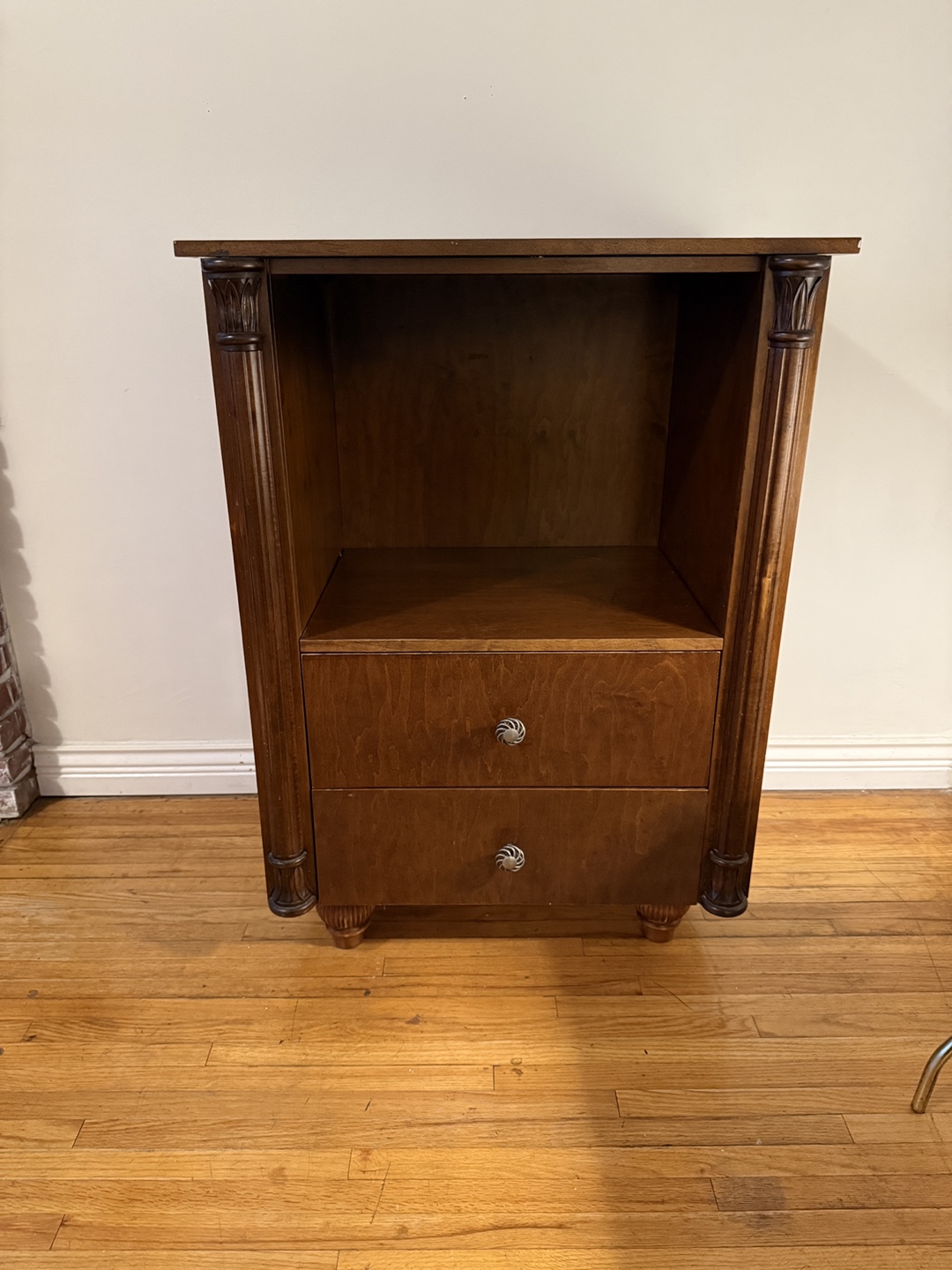Wooden Cabinet with Two Drawers