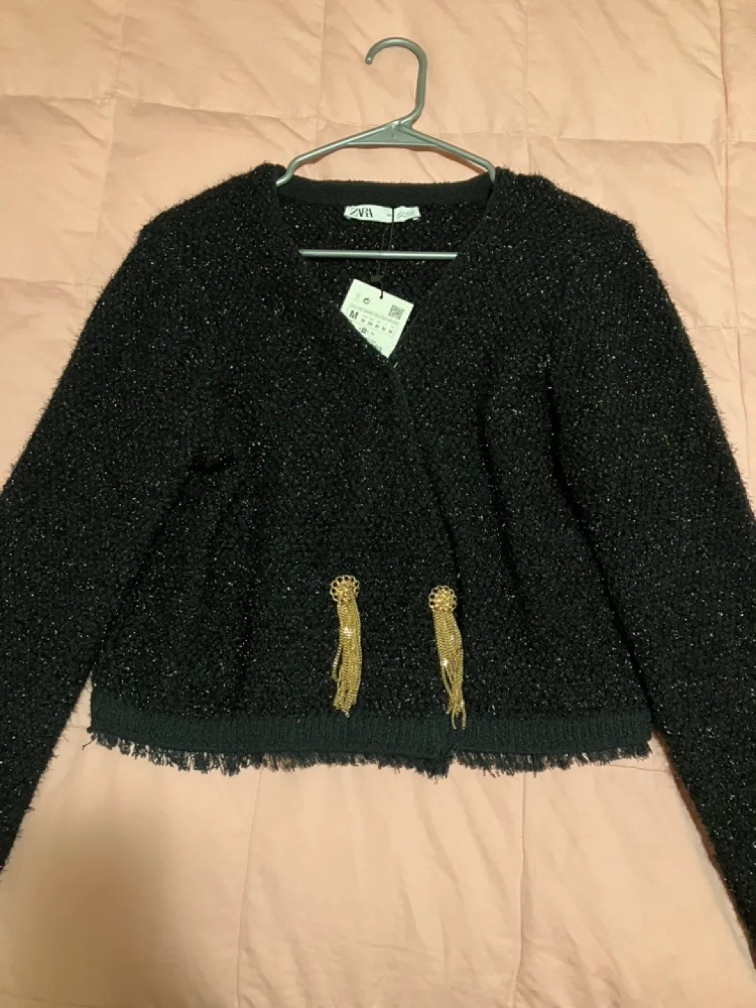 Zara Black Sparkle Cardigan image indicator(2)