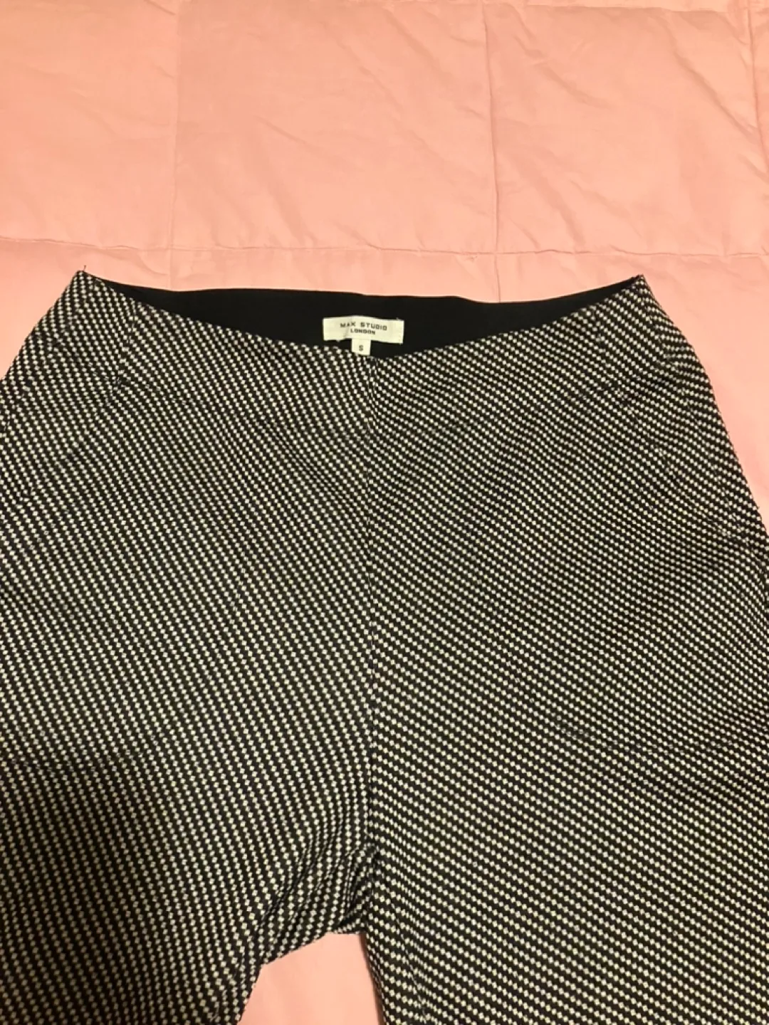 Max Studio London Black and White Patterned Pants image indicator(3)