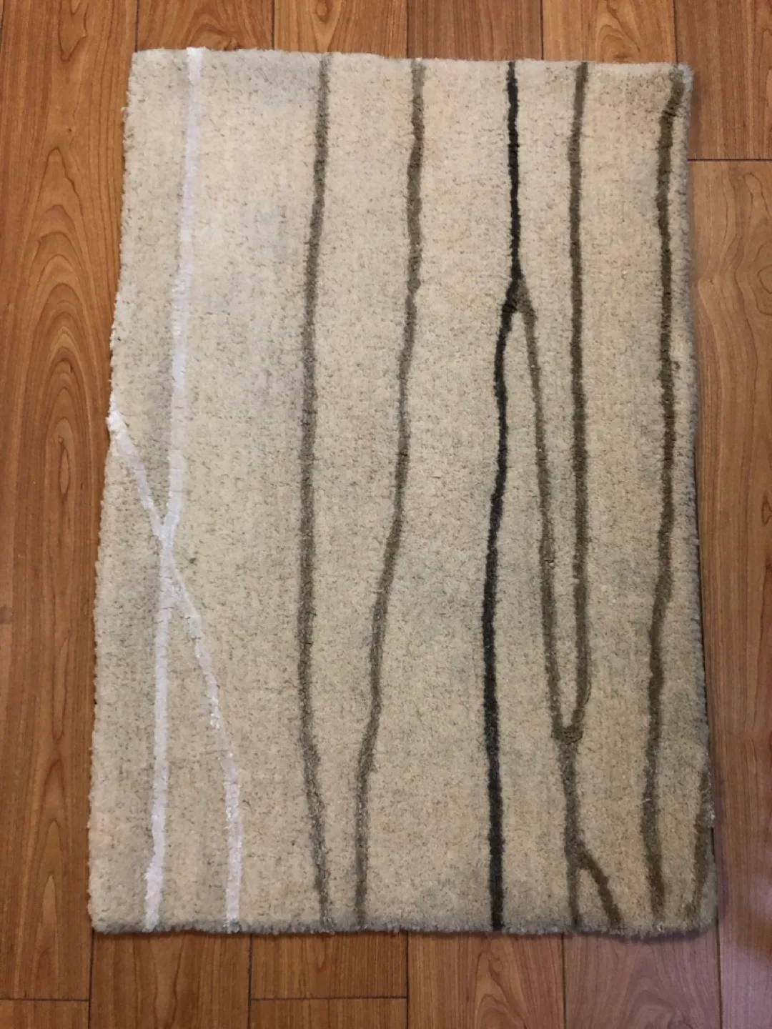 Beige and Grey Striped Rug image indicator(3)