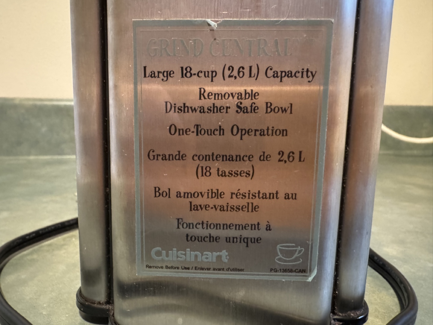 Cuisinart Coffee Grinder - photo 4