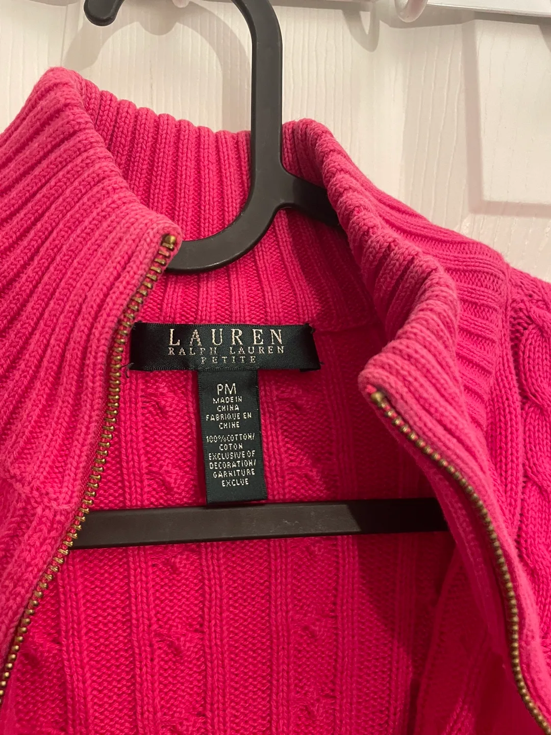 Ralph Lauren Petite Pink Knit Sweater image indicator(4)