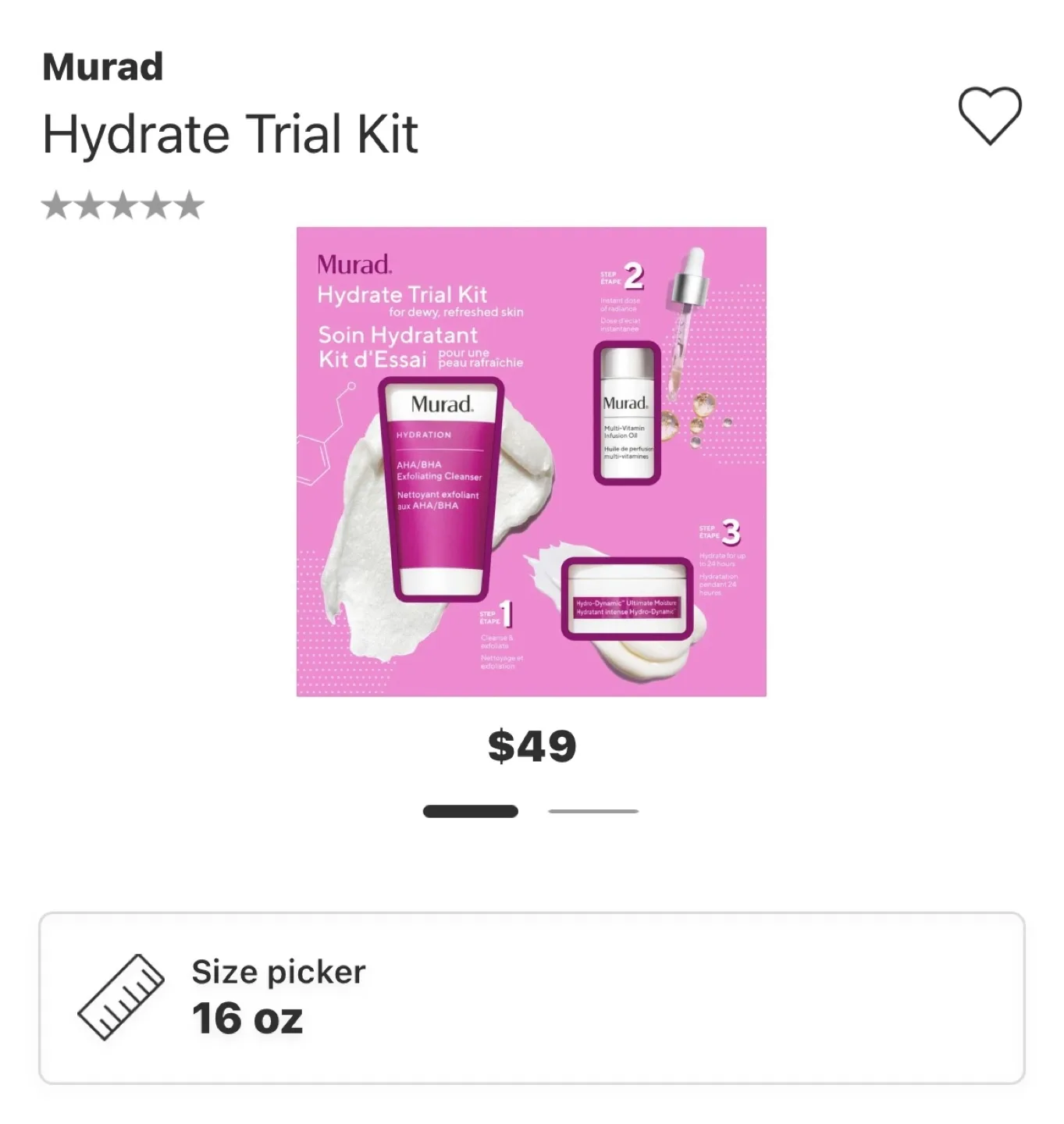 Murad Hydrate Trial Kit image indicator(2)