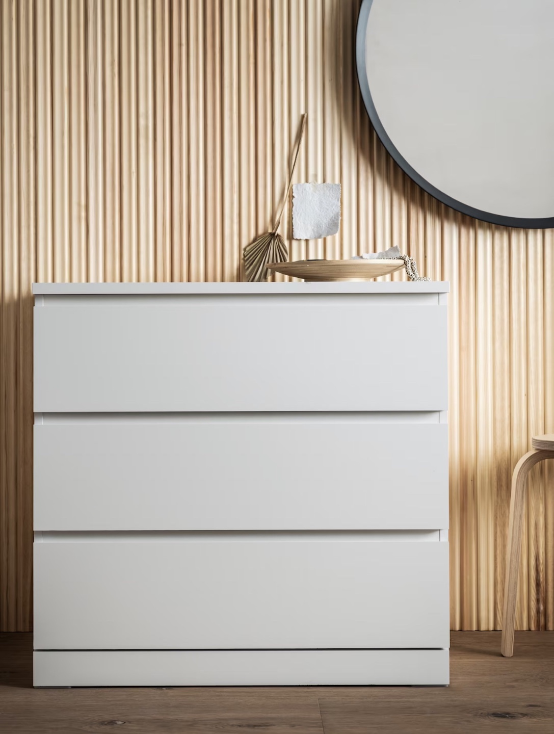 IKEA Malm White 3 Drawer Dresser