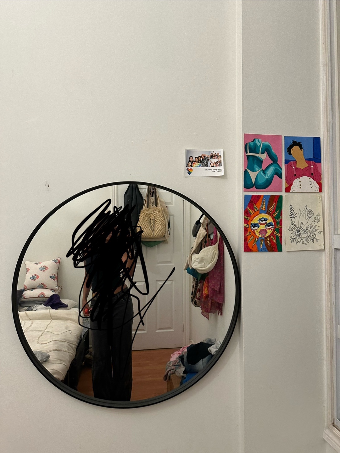 IKEA full length circle mirror - photo 3